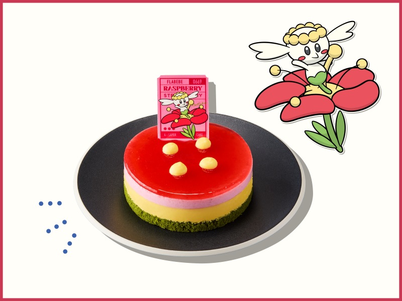 フラベベのフランボワーズと苺のケーキ